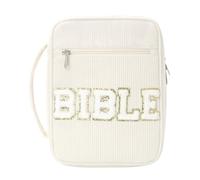 Bible Cover Bag - 25 x 20,3 x 7,62 cm Bible Book Case, Corduroy Journal Pencil Organizer, Travel Business Carrying Pack | For Work Women Men School College Study Traveling Teacher Church Kids