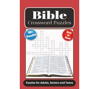 Bible Crossword Puzzle: Crossword Puzzle with easy to read print about Bible, Biblical Events, Biblical Names and more | 6x9 inches, 120 pages | 55+ ... great for Vacations, Holidays and Relaxation