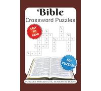 Bible Crossword Puzzles: Crosswords with Easy to Read Print about Bible, scripture, Christianity and More | 6x9 inches, 110 pages | 50+ Puzzles ... Gift for vacations, Holiday and Relaxation
