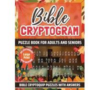 Bible Cryptogram Puzzles for Adults and Seniors: 300 Large Print Cryptoquip Puzzles with Solutions