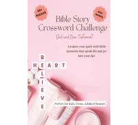 Bible Fun Crosswords Challenge: 5o+ Easy Crosswords Puzzles For All Ages | Bible Faith Building | Large Print | Old and New Testament |Solutions Included