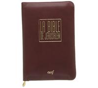 Bible Jérusalem: Reliure souple cuir, tranches or, glissière, étui, édition poche, avec introductions de l'édition ma