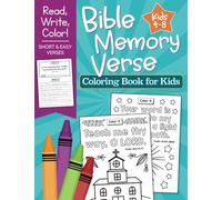 Bible Memory Verse Coloring Book for Kids: Short and Easy Verses to Read, Write and Color