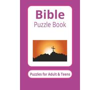 Bible Puzzle Book: Crossword and Word Search with Easy to Read Print about the Bible, Jesus, Christianity, and More | 6x9 inches, 110 pages | 55 Puzzles … Gift for Vacations, Holidays, and Relaxation