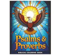 Bible Stained Glass Coloring Book: Psalms & Proverbs | Bible Stories | Christian Coloring Book | Bible Illustrations: Christian Coloring Book, ... Bible Stories, Sunday School Activity Book