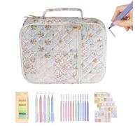 Bible Study Kit For Women - Learning Tools With Case | Journaling Accessories Set | Floral Cotton Storage Bag Highlighters Pens Bookmarks Labels Organizer Gift For Girls School Beginner Adult