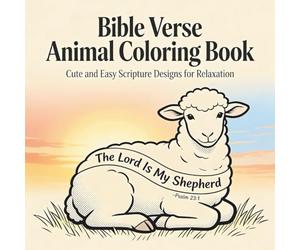 Bible Verse Animal Coloring Book: Cute and Easy Scripture Designs for Relaxation