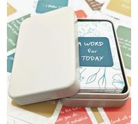Bible Verse Cards 70 Unique Uplifting Prayer Cards with Portable Metal Box, Inspirational Pocket Size Scripture Card for Men and Women Christian Bible Gifts (Beige-Box)