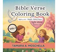 Bible Verse Coloring Book for Girls (Ages 4-10) - Single-Sided Pages | Volume 1: Uplifting Bible verses and cute illustrations that inspire faith, creativity & joy.