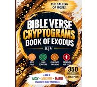 Bible Verse Cryptograms Book of Exodus: Large Print Cryptograms Puzzle Book for Seniors, Adults and Teens | 350 Puzzles | KJV