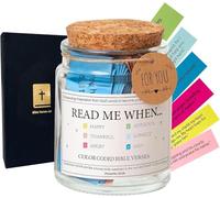 Bible Verse Jar, con versetti biblici, sacra bibbia, con speranza, versetti biblici, Read Me When Bible Verses, Emozioni e sentimenti sono, vetro di preghiera cristiani