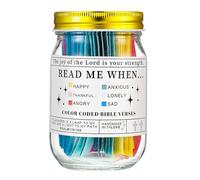 Bible Verse Jar - Inspirational Scripture Cards, Supportive Study Messages, Religious Wisdom Vessel, Daily Prayer Prompt, Spiritual Wellness Supply, Glass Faith Canister for Men Women Parents