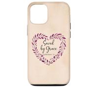 Bible Verse Saved By Grace Through Faith Scripture God Quote Custodia per iPhone 12/12 Pro