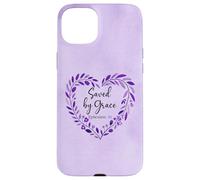 Bible Verse Saved By Grace Through Faith Scripture God Quote Custodia per iPhone 15 Plus