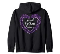 Bible Verse Saved By Grace Through Faith Scripture God Quote Felpa con Cappuccio