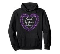 Bible Verse Saved By Grace Through Faith Scripture God Quote Felpa con Cappuccio