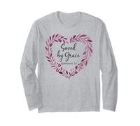 Bible Verse Saved By Grace Through Faith Scripture God Quote Maglia a Manica