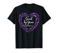 Bible Verse Saved By Grace Through Faith Scripture God Quote Maglietta
