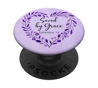 Bible Verse Saved By Grace Through Faith Scripture God Quote PopSockets PopGrip Adesivo
