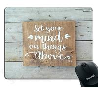 Bible Verse Wood Signs Sayings Wall Art Scripture Faith Sign,Personalized Design Tappetini Mouse Soffice Tappetino per Mouse Lavabile Mousemat per Pc Laptop Ufficio 25X30Cm