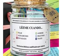 Bible Verses Jar - Bicchiere da preghiera "Read Me When BibleVers", 90 pezzi, con versetti biblici colorati, per incoraggiamento cristiano