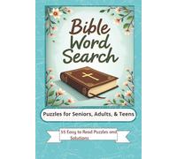 Bible Word Search: 55 Easy to Read Puzzles and Solutions - 6 x 9 size with 111 pages Paperback Book. Bible Brain Teasers