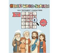 Bible Word Search fo Kids Ages 6-8: Old Testament Characters Activity Book with Fun Word Puzzles, Mazes & Tracing Practice | Large Print Christian Workbook for Sunday School & Homeschool Learning