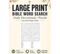 Bible Word Search for Christian Seniors: Large Print Easy Puzzles with Bible Verses, Simple Words, and Daily Reflection