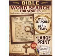 Bible Word Search for Seniors: Large Print Brain Games, Memory Activities, Logic Puzzles and Bible Verse Coloring Pages