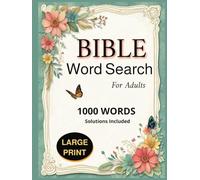Bible Word Search Large Print: Christian Word Find Puzzle Book for Adults, Seniors, and Teens.