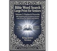 Bible Word Search Large Print for Seniors: Volume 2: Psalms & Proverbs