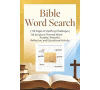 Bible Word Search Puzzle Book: 112 Pages of Uplifting Challenges | 56 Scripture-Themed Word Puzzles | Peaceful, Reflective, and Educational Activity