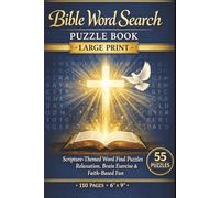 Bible Word Search Puzzle Book Large Print: Scripture-Themed Word Find Puzzles for Relaxation, Brain Exercise & Faith-Based Fun