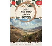 Bible Word Search Puzzle Book - Numbers: Word Searches with Easy to Read Print about Bible, God, Faith and More | 6x9 inches, 200 pages | 100 Puzzles ... Gift for Vacations, Holidays and Free Times