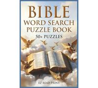 Bible Word Search Puzzle Book: Word Searches With Easy to Read Print About the Bible, Psalms, Scripture, and More | 6x9 inches, 110 pages | 50+ Puzzles … Gift for Vacations, Holidays, and Free Times