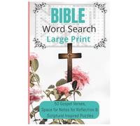 Bible Word Search with Large Print: Biblical Word Search with Large Print | 50 Gospel Verses, Note, & Scripture Inspired Word Puzzles | Motivational & ... Woman, Kids, Grandchildren Stocking Stuffers