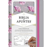 B&H Español Edi RVR 1960 Biblia de apuntes, gris y floreado (Copertina rigida)