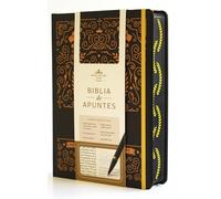 Biblia de Apuntes Rvr 1960 Td, Negro Y Oro (Edición Cantos Pintados) / Spanish Journaling Bible Rvr 1960 Hc Black and Gold