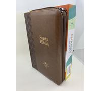 Biblia Di Studio Arco Iris Reina-Valera 1960 Piel Colore Caffè Con Indice Ziper