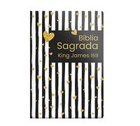 Biblia King James 1611 - Capa semi luxo coracao listrado (Em Portugues do Brasil)