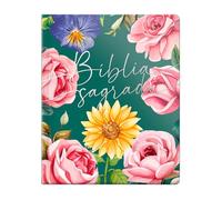 biblia leia e anote verde floral nvt com espaco para anotacoes com abas