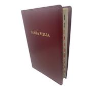 Biblia Letra Gigante Reina 1960 Imitacion Borgoña Piel Con Indice Letra 14 Punt