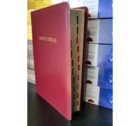 Biblia Letra Grande Reina 1960 Tamaño Manuale, Rojizo Imitación Piel Con Índice