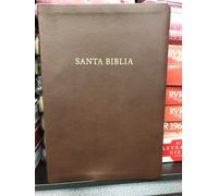 Biblia Letra Súper Gigante, Marrone Oscuro Sími Piel Reina Valera 1960 17 Punti