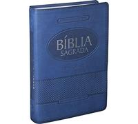 Bíblia RA Letra Gigante com Índice - Emborrachada Azul