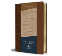 Biblia RVR60 letra grande tamaño manual, simil piel canela con nombres de Dios / Spanish Bible RVR60 Handy Size Large Print Leather soft Brown with ... 1960, Brown, Leathersoft With Names of God