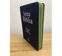 Biblia Tela Jean Letra Gigante 14 Punti Reina Valera 1960 Verde Con Indice