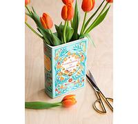 Bibliophile Ceramic Vase: A Compendium of Flowers