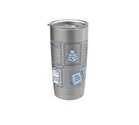 Biblioteca degli amanti dei libri Capitolo Leggere libri Leggere Blue Coquette Bicchiere termico in acciaio inox doppia parete