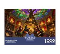 Biblioteca della foresta incantata Puzzle in Legno Impermeabile DIY Puzzles Da 1000 Pezzi Per Adulti Sfidanti E Rompicapo Giochi Educativi
